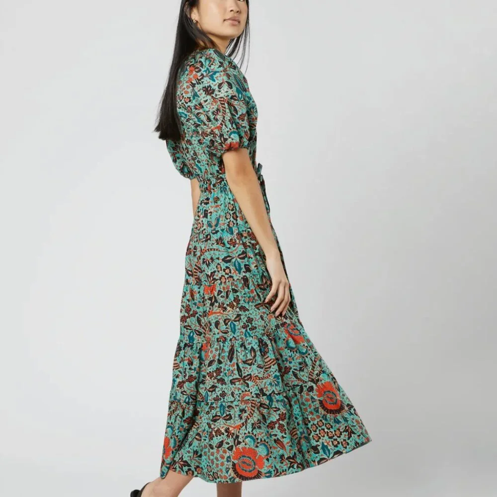 Olina Dress in Jade by Ulla Johnson size 12 NWOT - Picture 6 of 6